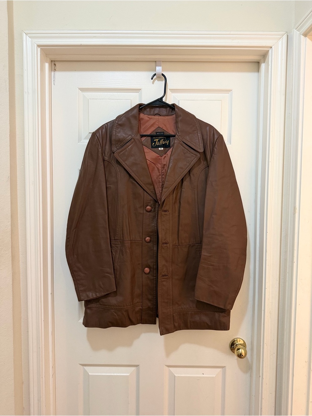 Vintage Leathers by Jeffery Brown Leather Jacket Size 44